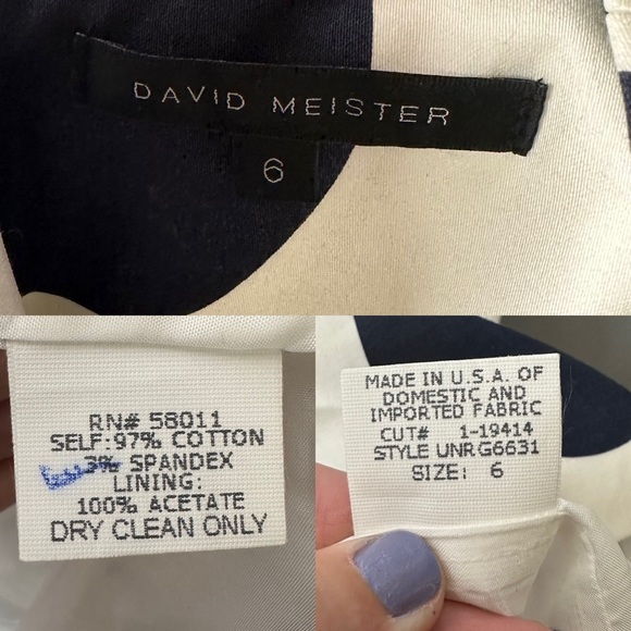 David Meister Polka Dot Tie Waist Pencil Dress - Picture 5 of 5